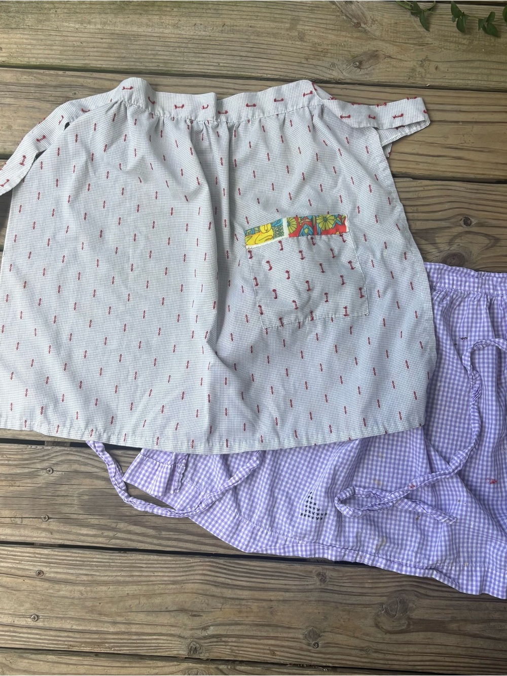 Two Vintage Aprons